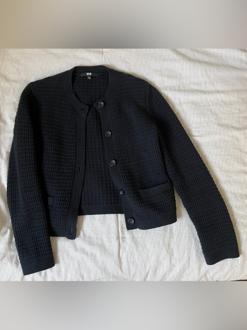 Uniqlo Black Woven Cardigan/Jacket